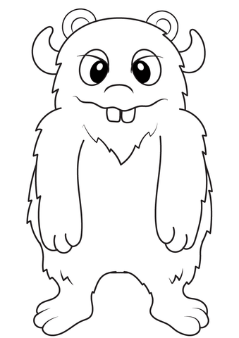 Simple Monster Coloring Page